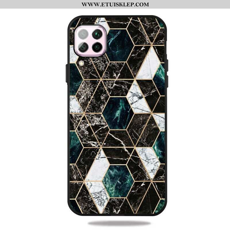 Etui do Samsung Galaxy M12 / A12 Kolorowy Geometria Marmur